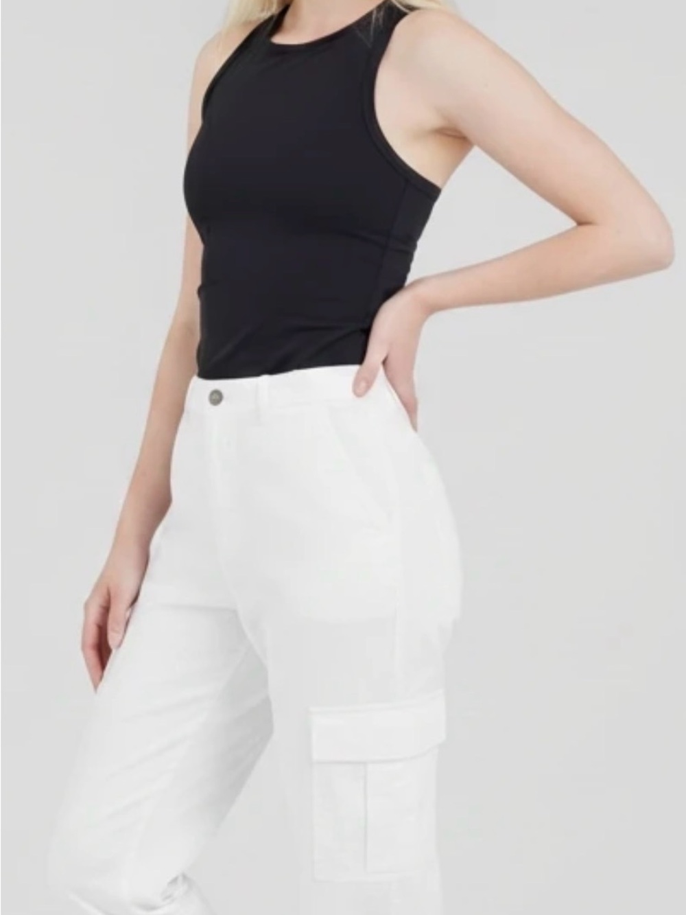 Universal Thread White High-Rise Cargo Pants for Women